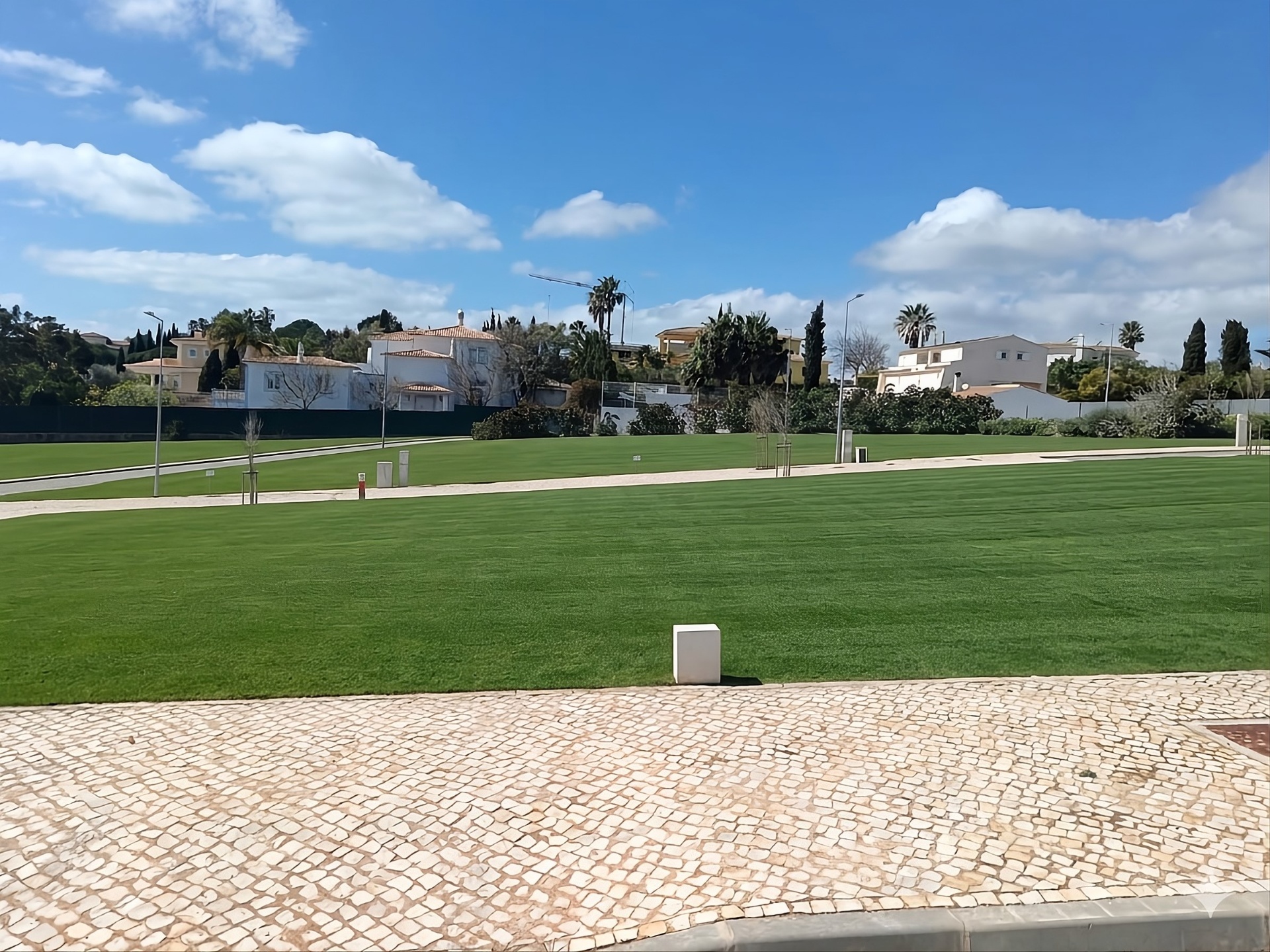 Ground-level view of the parcel